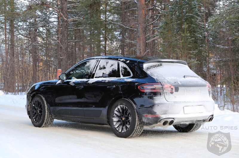 2018 Porsche Macan spied conducting winter tests. Ready for 2018 MY.
